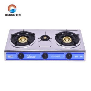 Calenta venda barats Triple cremador inoxidable acer electricitat, gas, Gas gamma